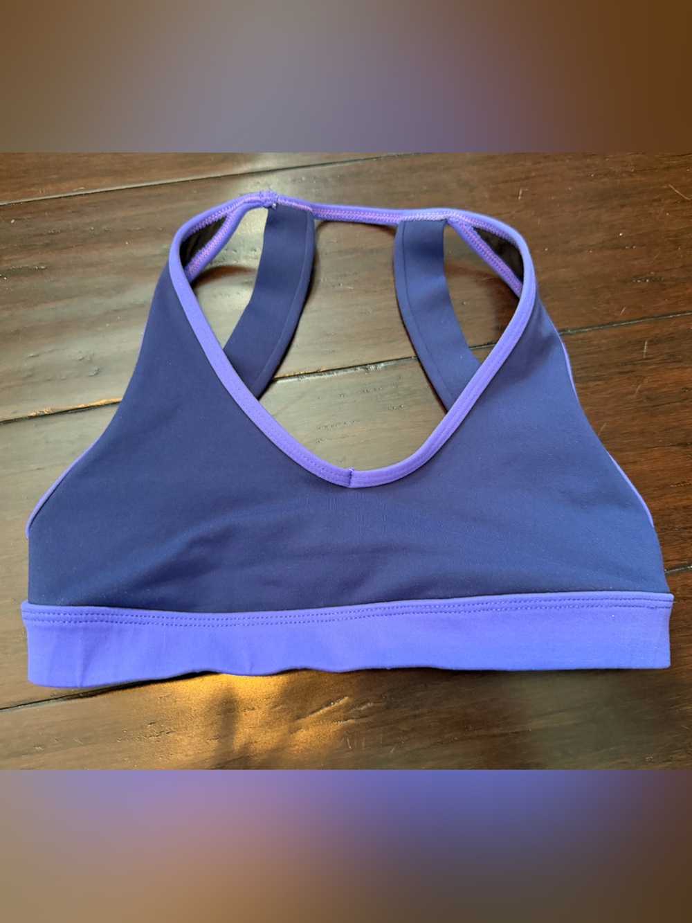 Jo+Jax Two-Tone Purple Dance Sports Bra Youth Large Girls
